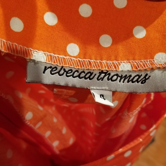 Orange & White trumpet hem skirt - Picture 3 of 4